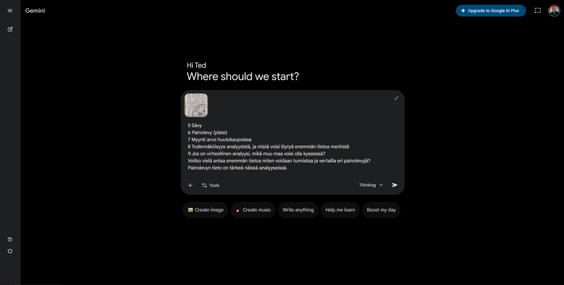 Kuvankaappaus Google Geministä